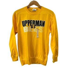 Vintage UPPERMAN BEES Pro-Ad Sports Men’s M Yellow Lightweight Sweatshirt